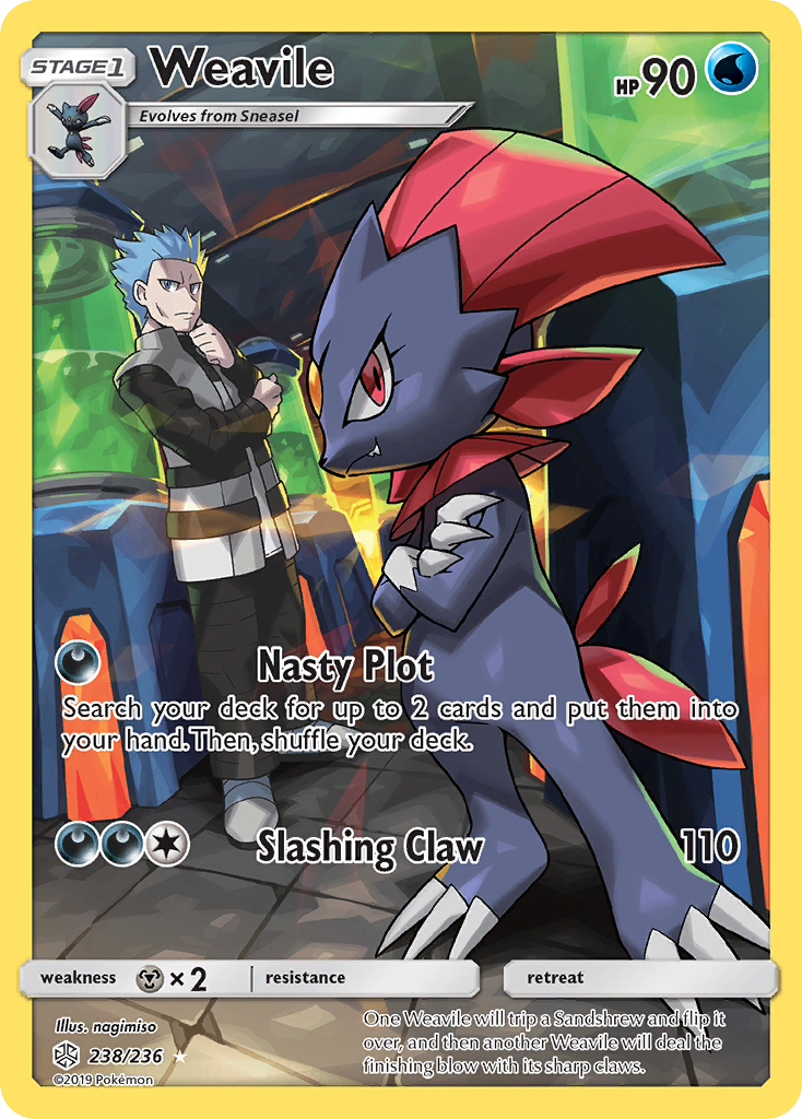 Weavile (238/236) [Sun & Moon: Cosmic Eclipse] | Jomio and Rueliete's Cards and Comics