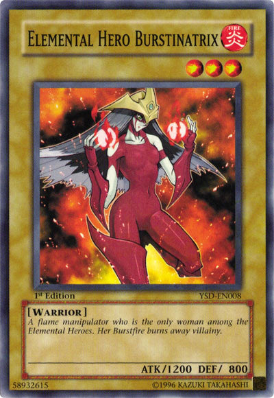 Elemental Hero Burstinatrix [YSD-EN008] Common | Jomio and Rueliete's Cards and Comics