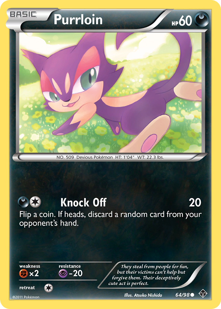 Purrloin (64/98) [Black & White: Emerging Powers] | Jomio and Rueliete's Cards and Comics