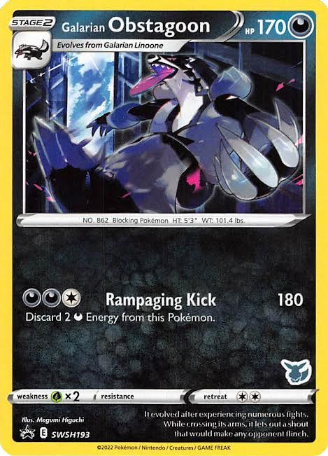 Galarian Obstagoon (SWSH193) (Eevee Deck) [Battle Academy 2022] | Jomio and Rueliete's Cards and Comics