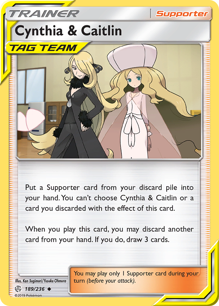 Cynthia & Caitlin (189/236) [Sun & Moon: Cosmic Eclipse] | Jomio and Rueliete's Cards and Comics