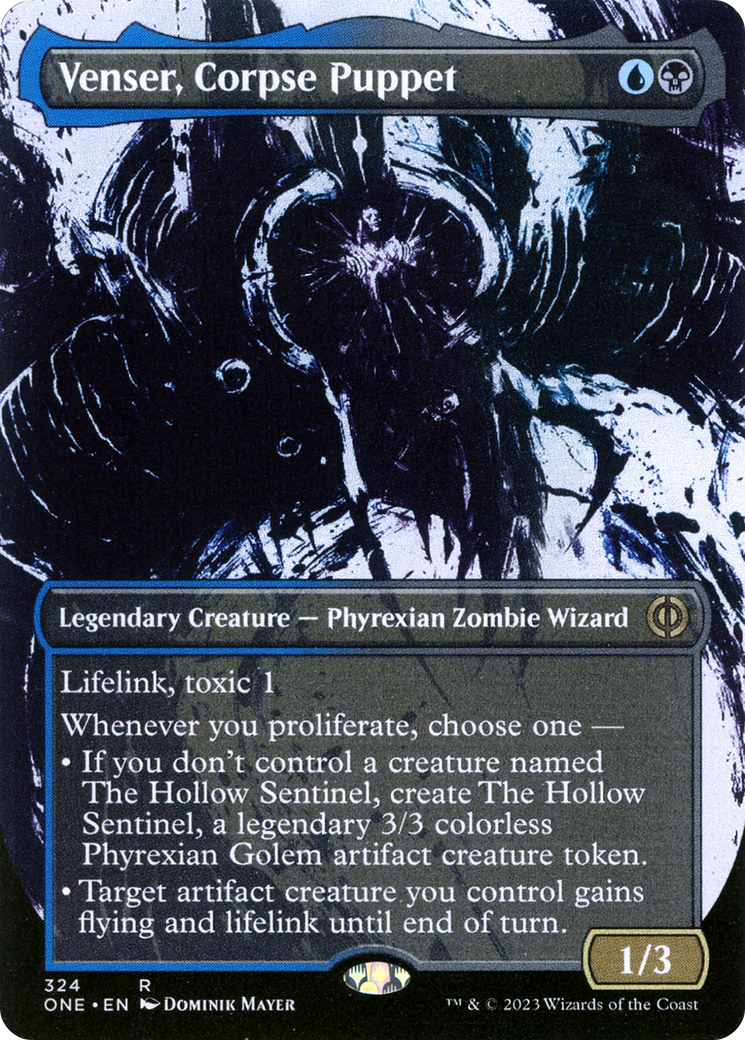 Venser, Corpse Puppet (Borderless Ichor) [Phyrexia: All Will Be One] | Jomio and Rueliete's Cards and Comics