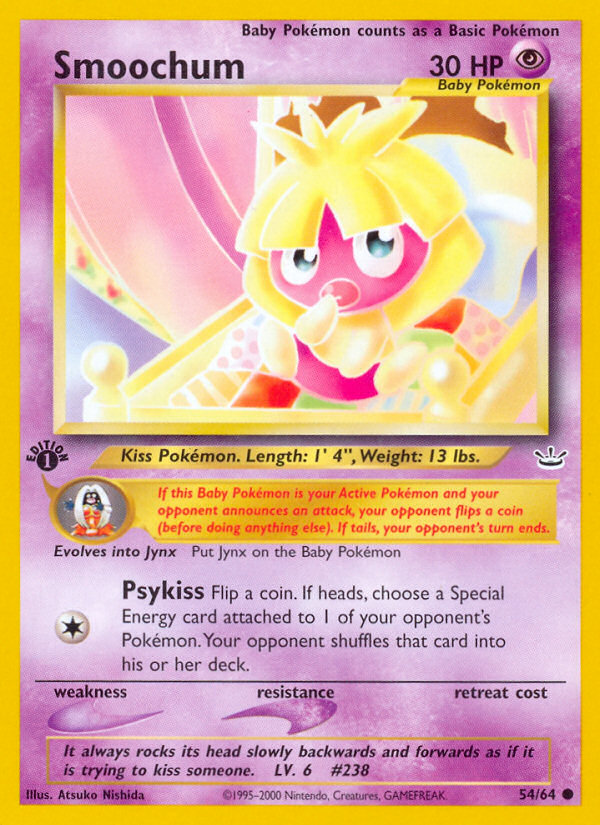 Smoochum (54/64) [Neo Revelation 1st Edition] | Jomio and Rueliete's Cards and Comics