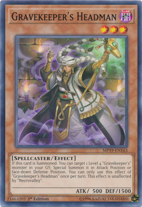 Gravekeeper's Headman [MP19-EN163] Common | Jomio and Rueliete's Cards and Comics