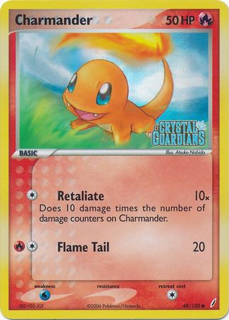 Charmander (48/100) (Stamped) [EX: Crystal Guardians] | Jomio and Rueliete's Cards and Comics