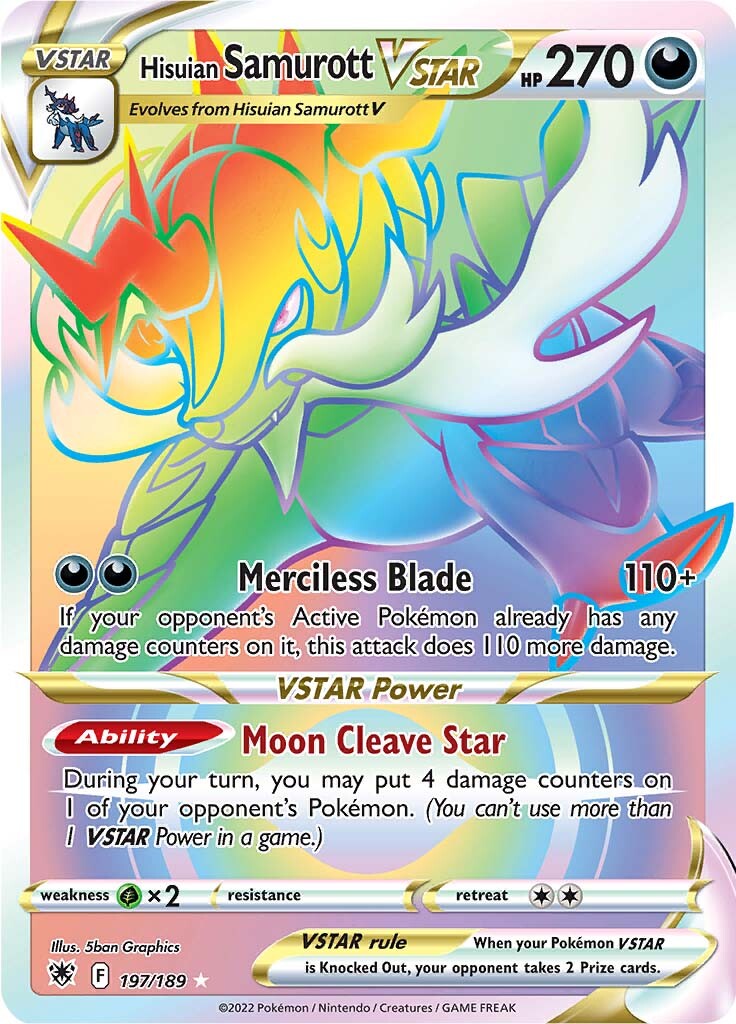 Hisuian Samurott VSTAR (197/189) [Sword & Shield: Astral Radiance] | Jomio and Rueliete's Cards and Comics