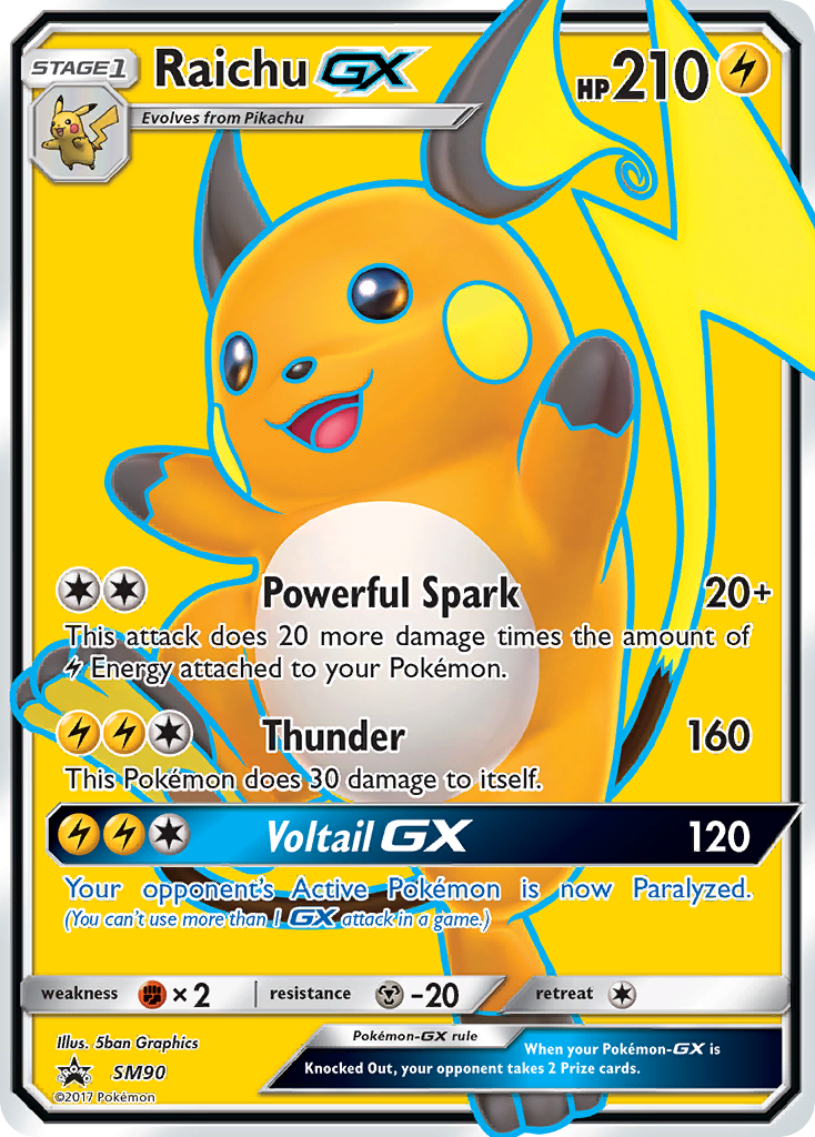 Raichu GX (SM90) [Sun & Moon: Black Star Promos] | Jomio and Rueliete's Cards and Comics
