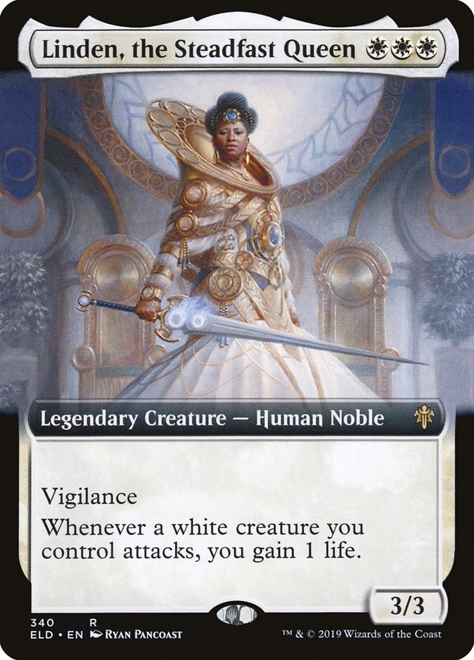 Linden, the Steadfast Queen (Extended Art) [Throne of Eldraine] | Jomio and Rueliete's Cards and Comics