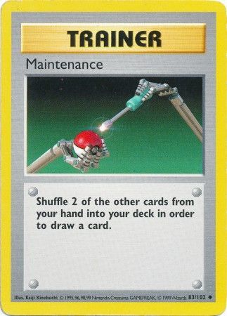 Maintenance (83/102) [Base Set Shadowless Unlimited] | Jomio and Rueliete's Cards and Comics