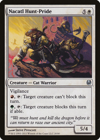 Nacatl Hunt-Pride [Duel Decks: Ajani vs. Nicol Bolas] | Jomio and Rueliete's Cards and Comics