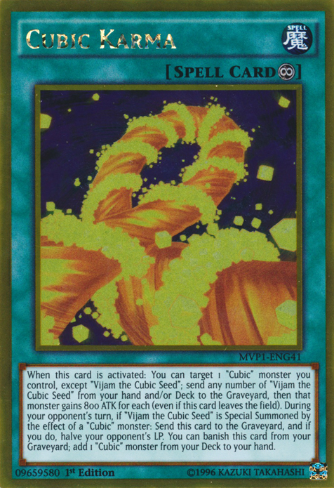 Cubic Karma [MVP1-ENG41] Gold Rare | Jomio and Rueliete's Cards and Comics