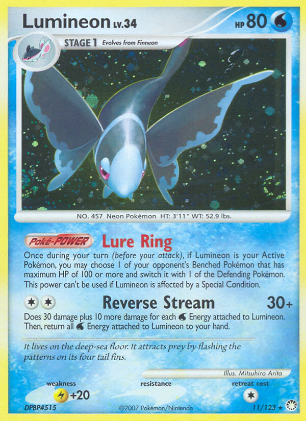 Lumineon (11/123) [Diamond & Pearl: Mysterious Treasures] | Jomio and Rueliete's Cards and Comics