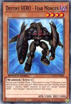 Destiny HERO - Fear Monger [SGX1-ENB06] Common | Jomio and Rueliete's Cards and Comics