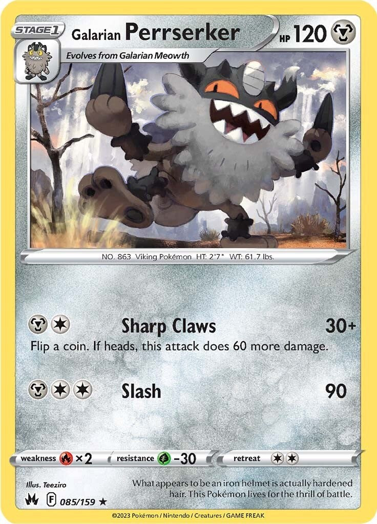 Galarian Perrserker (085/159) [Sword & Shield: Crown Zenith] | Jomio and Rueliete's Cards and Comics