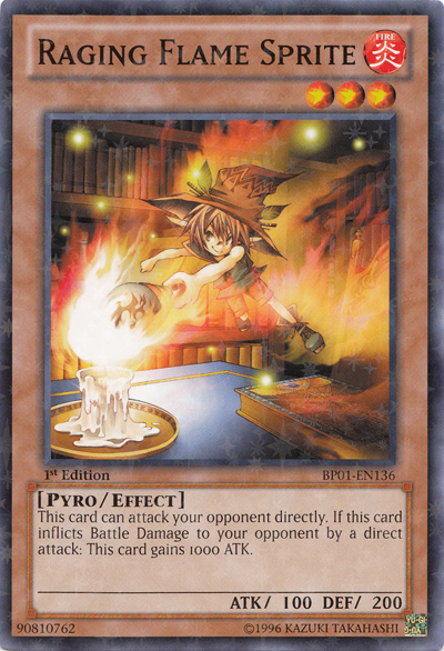 Raging Flame Sprite [BP01-EN136] Starfoil Rare | Jomio and Rueliete's Cards and Comics