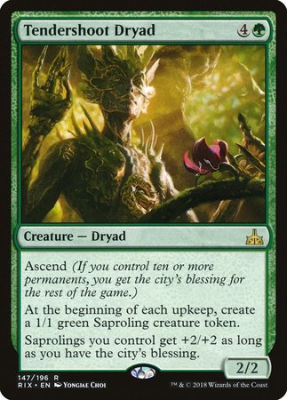 Tendershoot Dryad [Rivals of Ixalan] | Jomio and Rueliete's Cards and Comics
