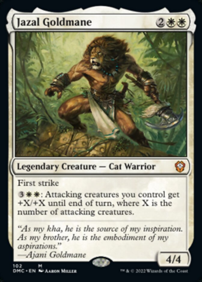Jazal Goldmane [Dominaria United Commander] | Jomio and Rueliete's Cards and Comics