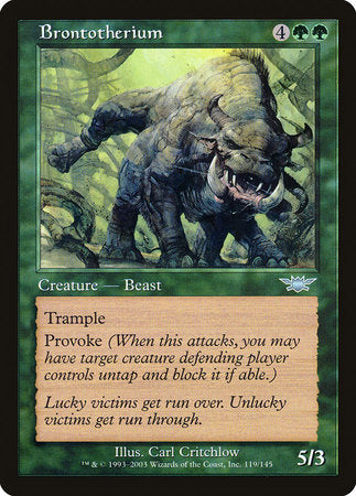 Brontotherium [Legions] | Jomio and Rueliete's Cards and Comics