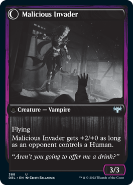 Innocent Traveler // Malicious Invader [Innistrad: Double Feature] | Jomio and Rueliete's Cards and Comics
