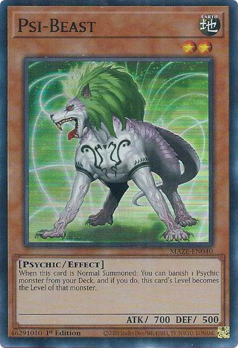 Psi-Beast [MAZE-EN040] Super Rare | Jomio and Rueliete's Cards and Comics