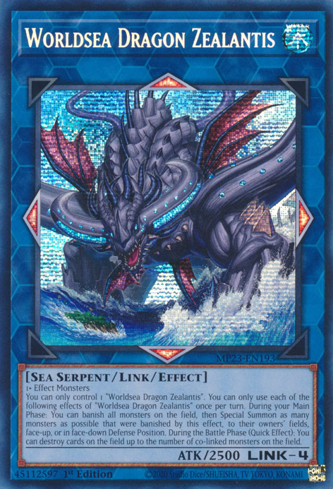 Worldsea Dragon Zealantis [MP23-EN193] Prismatic Secret Rare | Jomio and Rueliete's Cards and Comics