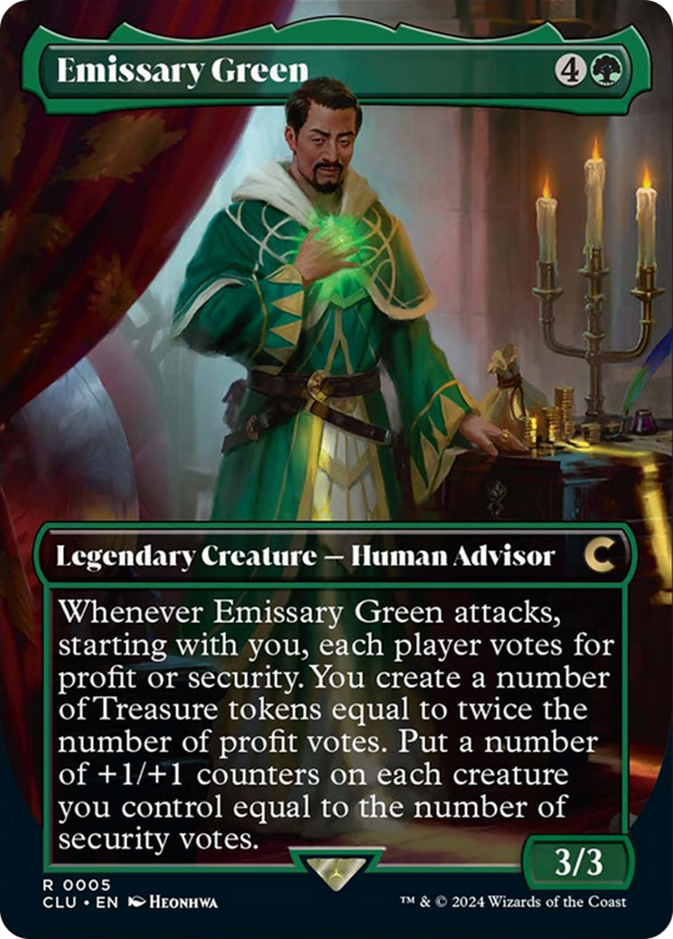 Emissary Green (Borderless) [Ravnica: Clue Edition] | Jomio and Rueliete's Cards and Comics