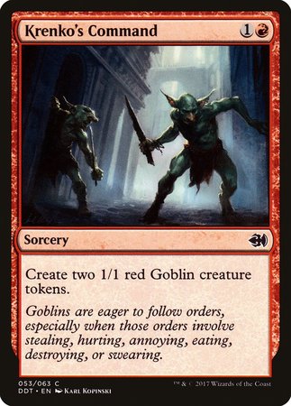 Krenko's Command [Duel Decks: Merfolk vs. Goblins] | Jomio and Rueliete's Cards and Comics