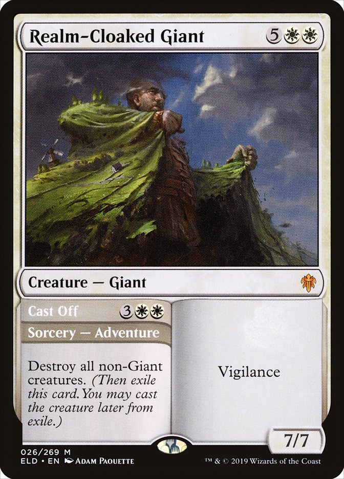 Realm-Cloaked Giant // Cast Off [Throne of Eldraine] | Jomio and Rueliete's Cards and Comics