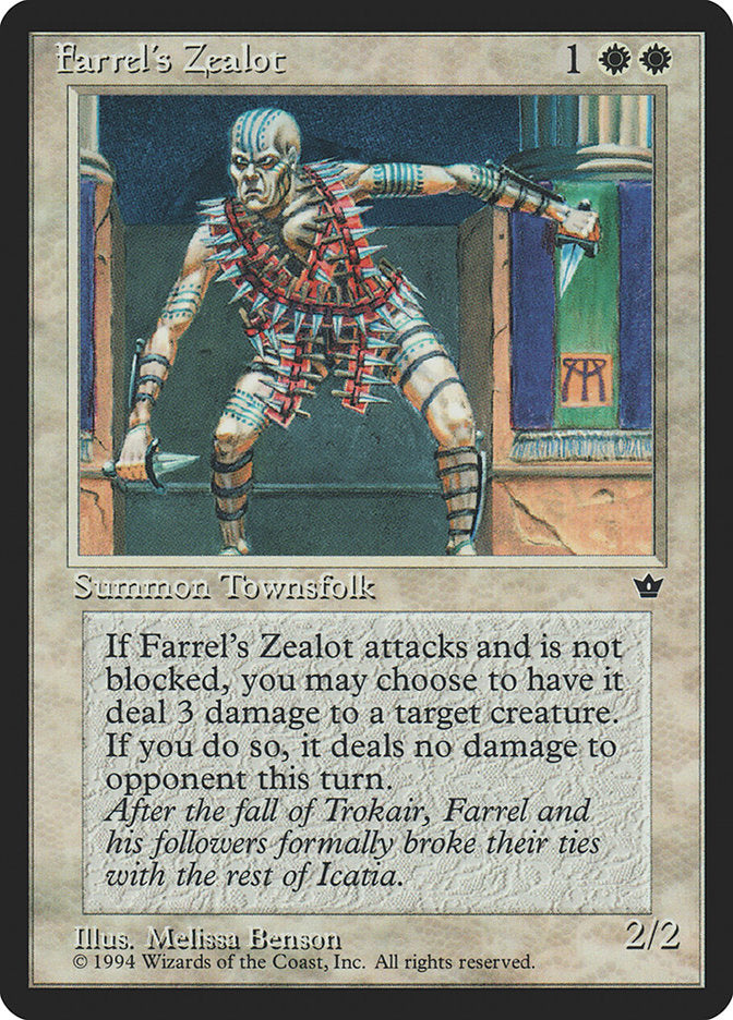 Farrel's Zealot (Melissa A. Benson) [Fallen Empires] | Jomio and Rueliete's Cards and Comics