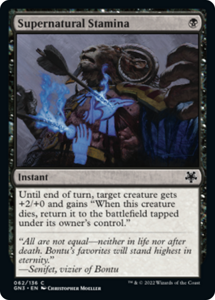 Supernatural Stamina [Game Night: Free-for-All] | Jomio and Rueliete's Cards and Comics