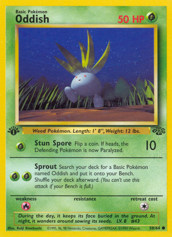Oddish (58/64) [Jungle 1st Edition] | Jomio and Rueliete's Cards and Comics