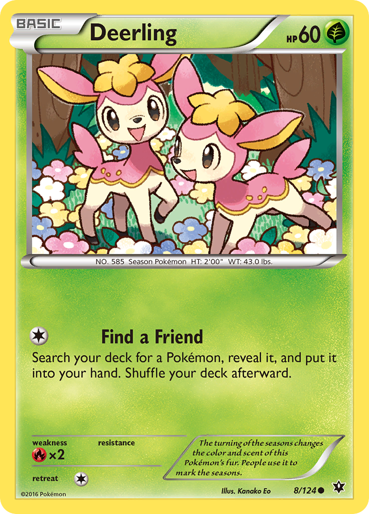 Deerling (8/124) [XY: Fates Collide] | Jomio and Rueliete's Cards and Comics