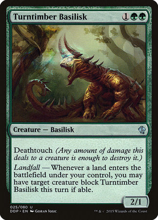 Turntimber Basilisk [Duel Decks: Zendikar vs. Eldrazi] | Jomio and Rueliete's Cards and Comics