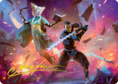 Explosive Entry Art Card (Gold-Stamped Signature) [Kamigawa: Neon Dynasty Art Series] | Jomio and Rueliete's Cards and Comics