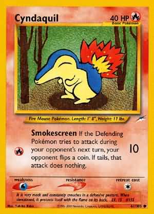 Cyndaquil (61/105) [Neo Destiny Unlimited] | Jomio and Rueliete's Cards and Comics