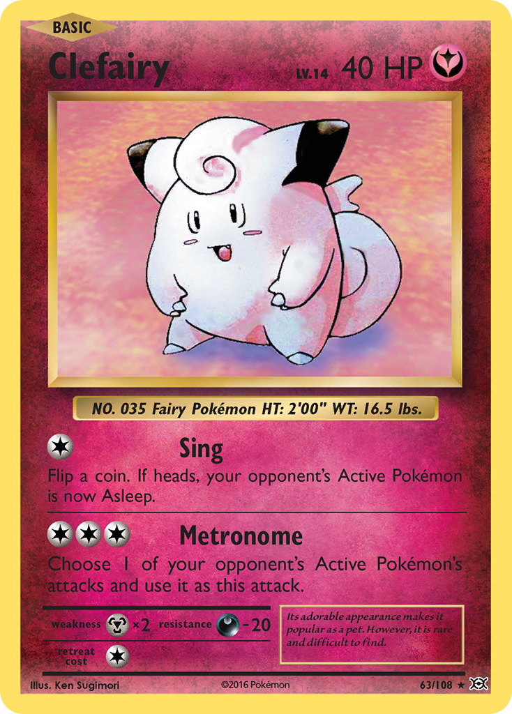 Clefairy (63/108) [XY: Evolutions] | Jomio and Rueliete's Cards and Comics