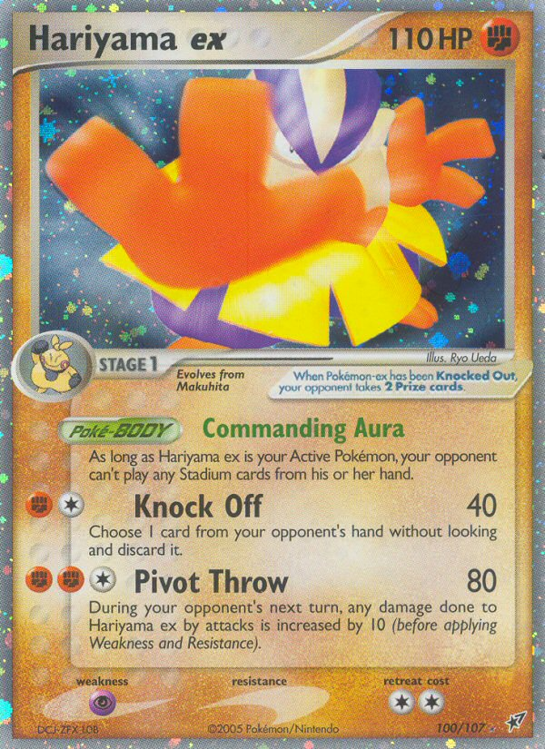 Hariyama ex (100/107) [EX: Deoxys] | Jomio and Rueliete's Cards and Comics