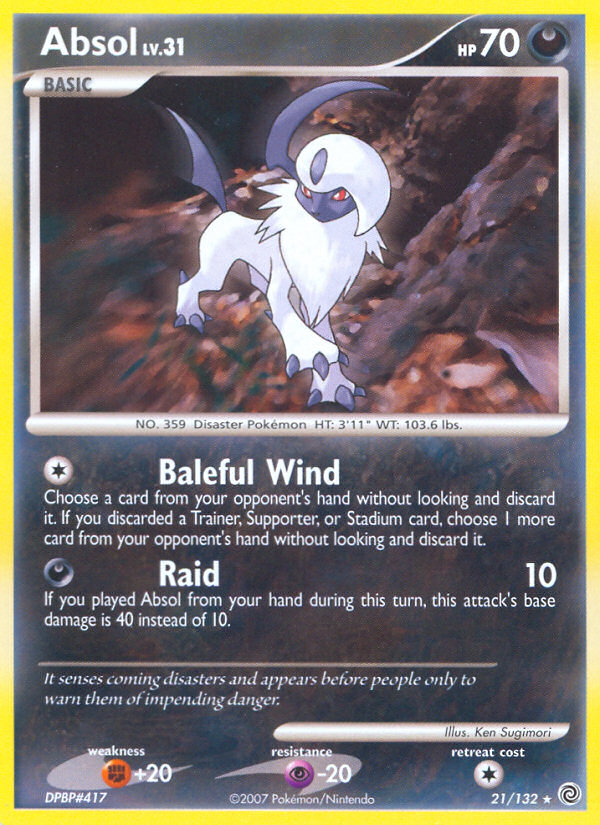 Absol (21/132) [Diamond & Pearl: Secret Wonders] | Jomio and Rueliete's Cards and Comics