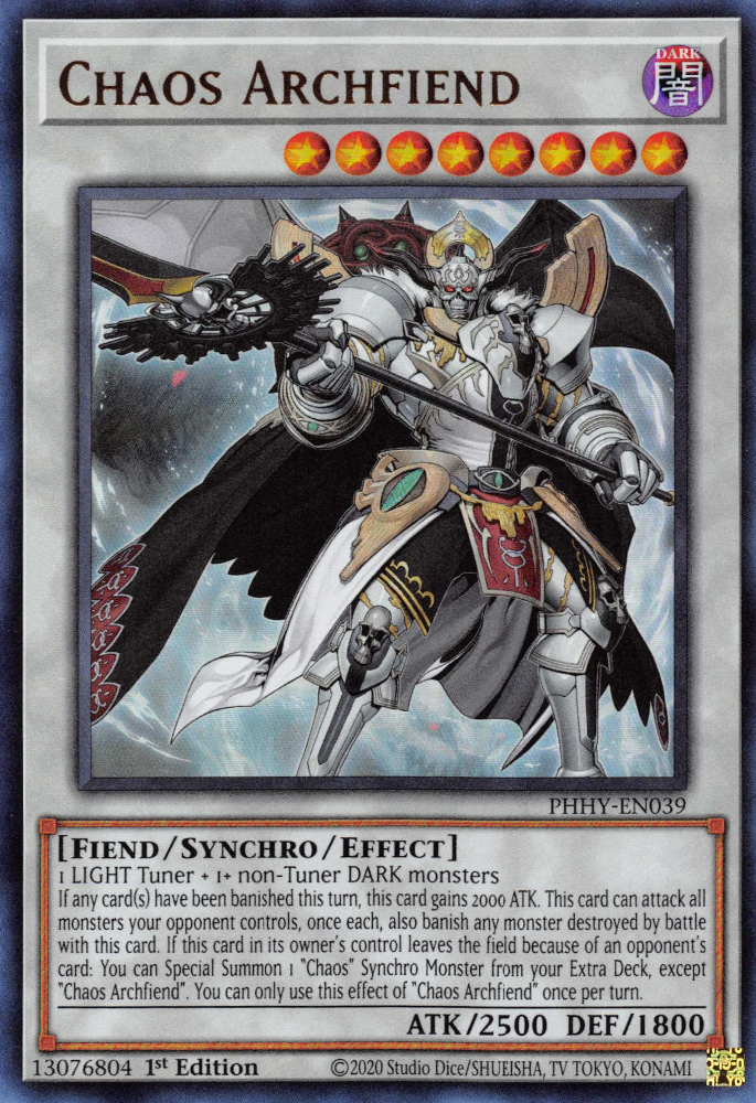 Chaos Archfiend [PHHY-EN039] Ultra Rare | Jomio and Rueliete's Cards and Comics