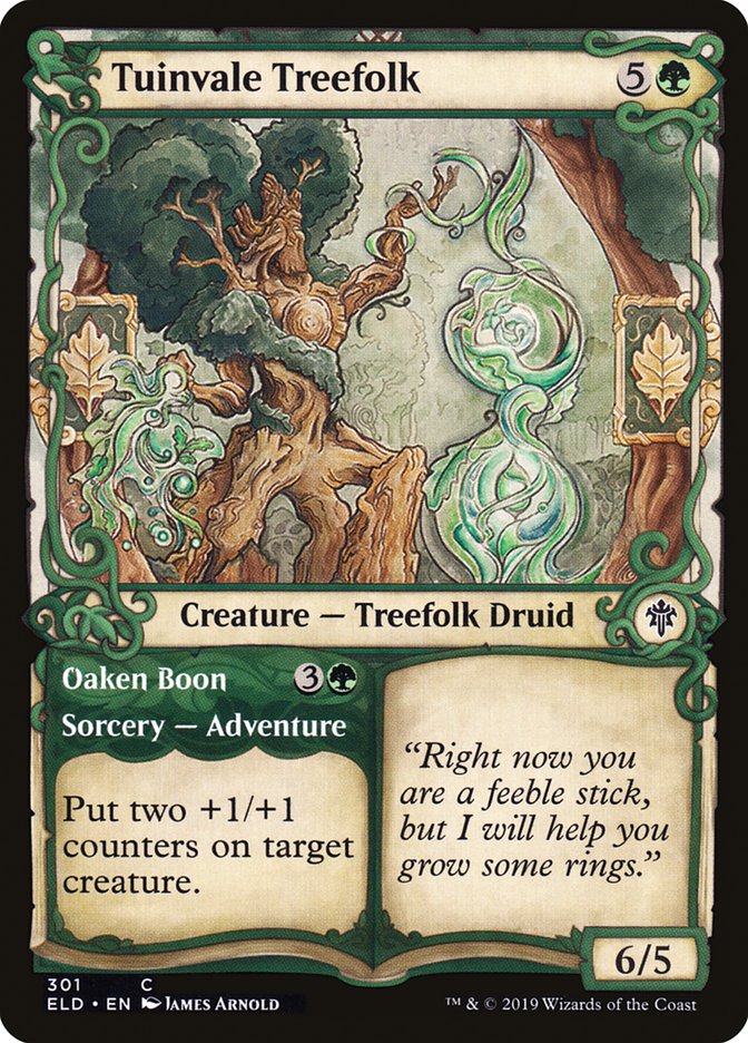 Tuinvale Treefolk // Oaken Boon (Showcase) [Throne of Eldraine] | Jomio and Rueliete's Cards and Comics