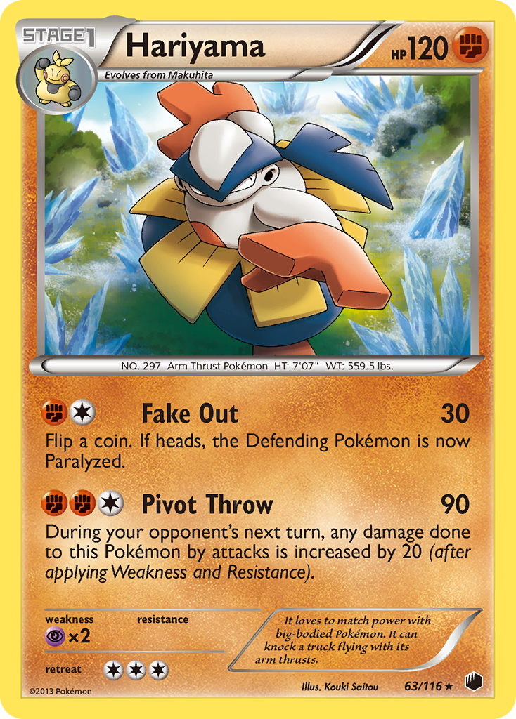 Hariyama (63/116) [Black & White: Plasma Freeze] | Jomio and Rueliete's Cards and Comics