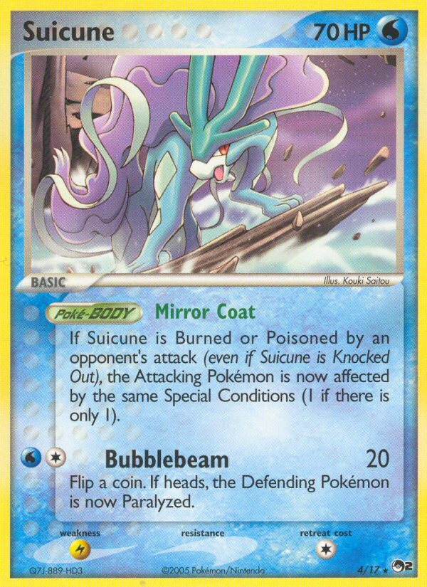 Suicune (4/17) [POP Series 2] | Jomio and Rueliete's Cards and Comics