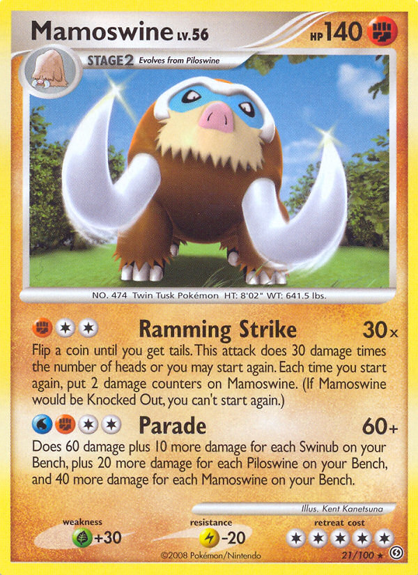 Mamoswine (21/100) [Diamond & Pearl: Stormfront] | Jomio and Rueliete's Cards and Comics