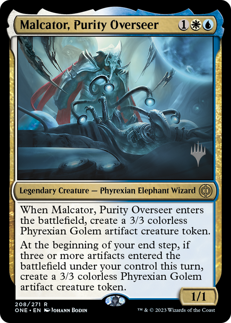 Malcator, Purity Overseer (Promo Pack) [Phyrexia: All Will Be One Promos] | Jomio and Rueliete's Cards and Comics