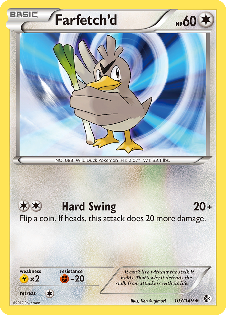 Farfetch'd (107/149) [Black & White: Boundaries Crossed] | Jomio and Rueliete's Cards and Comics
