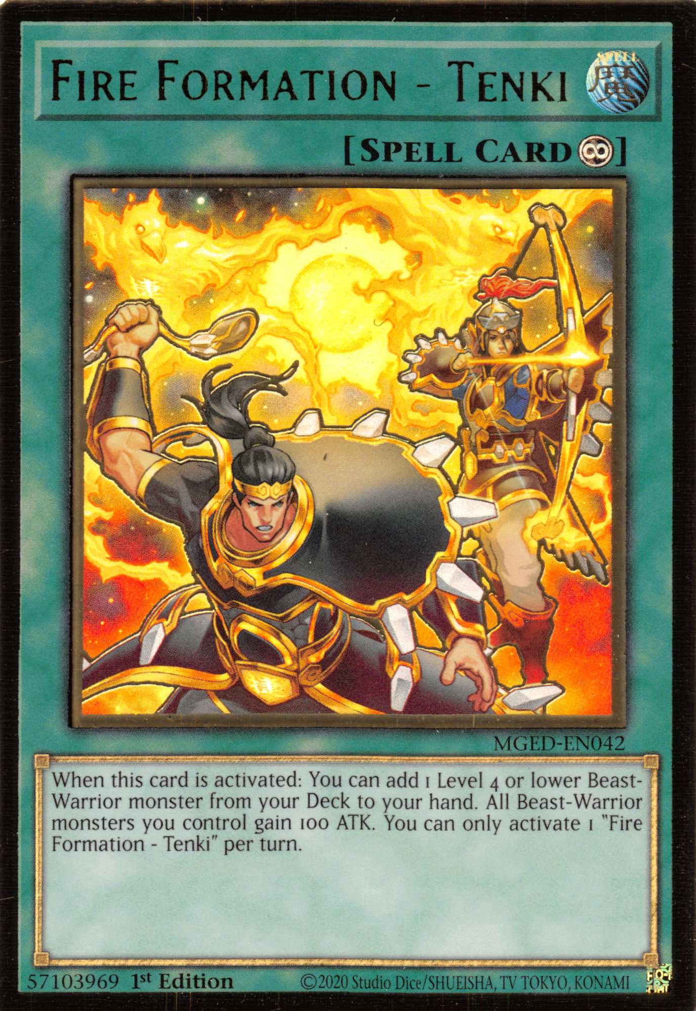 Fire Formation - Tenki [MGED-EN042] Gold Rare | Jomio and Rueliete's Cards and Comics