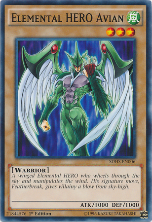 Elemental HERO Avian [SDHS-EN006] Common | Jomio and Rueliete's Cards and Comics