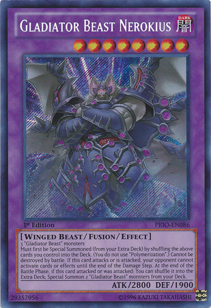 Gladiator Beast Nerokius [PRIO-EN086] Secret Rare | Jomio and Rueliete's Cards and Comics