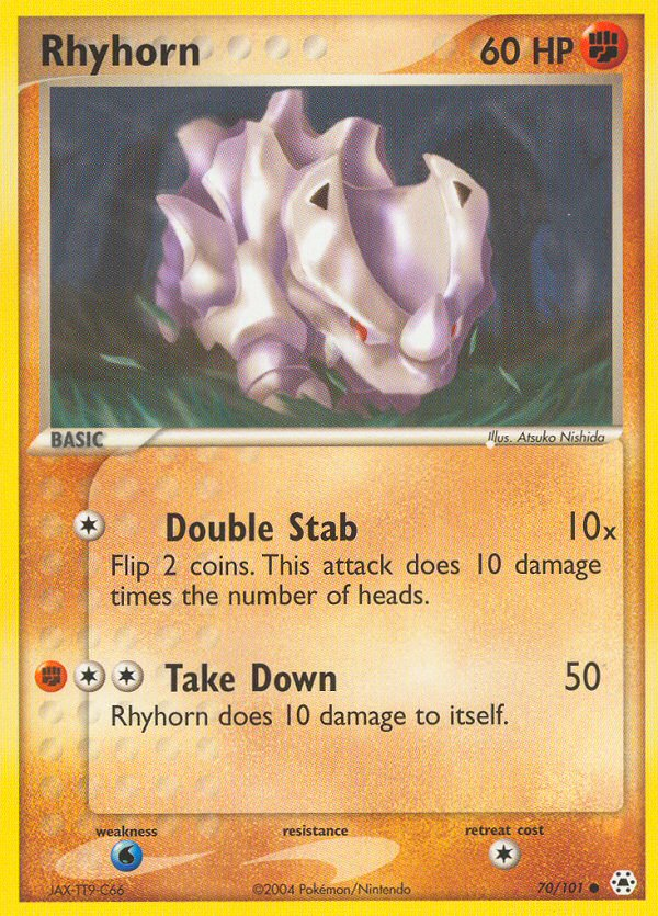 Rhyhorn (70/101) [EX: Hidden Legends] | Jomio and Rueliete's Cards and Comics