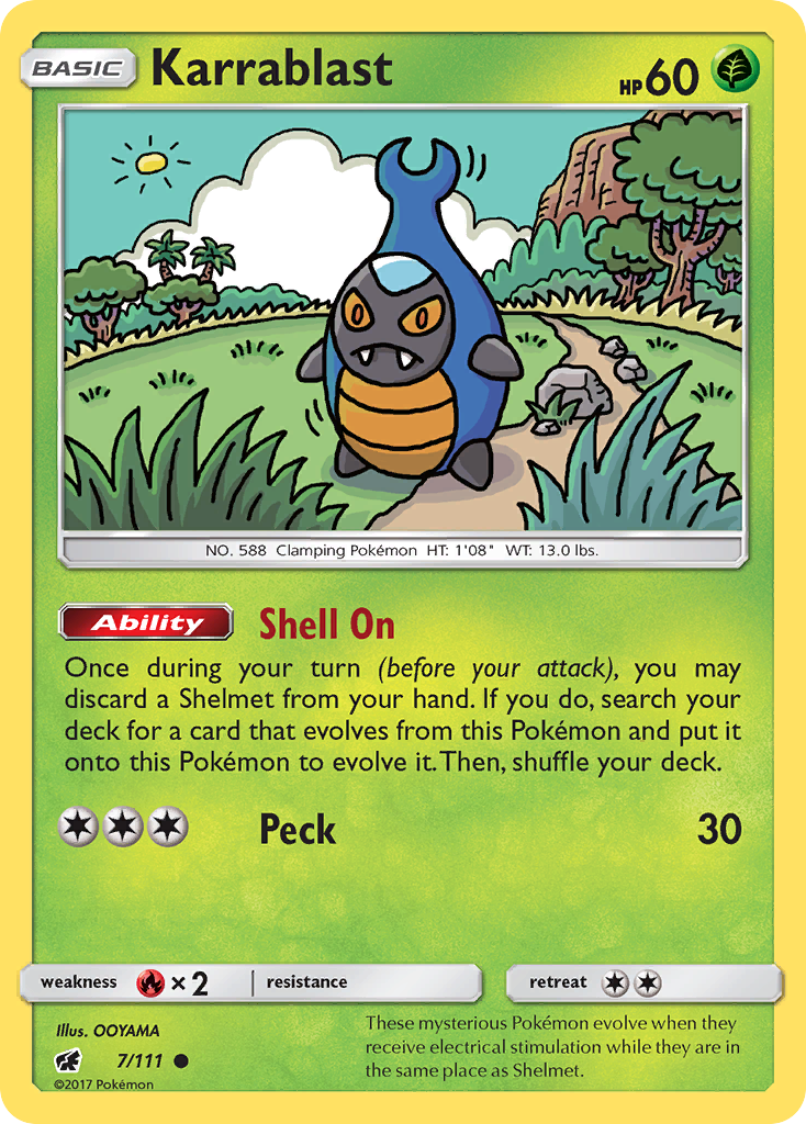 Karrablast (7/111) [Sun & Moon: Crimson Invasion] | Jomio and Rueliete's Cards and Comics